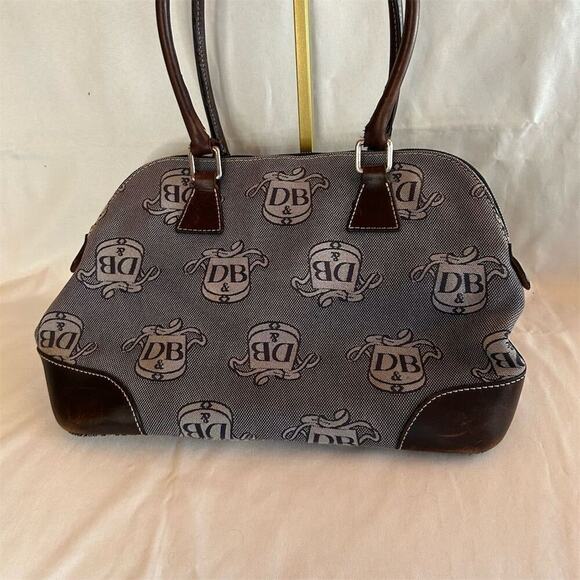 Vintage Dooney & Bourke Donegal Crest Dome Signature DB Satchel Purse FLAW - Picture 2 of 16